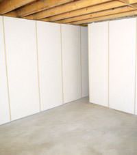 Unfinished basement insulated wall covering in Hayward, Minnesota and Wisconsin