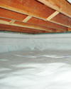 a moisture barrier installed on the walls and floors of a crawl space in Aitkin