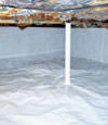A sealed crawl space in Cloquet with a vapor barrier