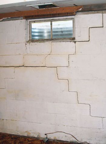 severe bowing and buckling of foundation walls in Virginia