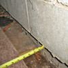 Foundation wall separating from the floor in Cumberland home