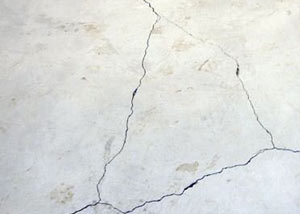 cracks in a slab floor consistent with slab heave in Eveleth.