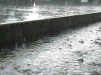 Heavy rains in a downpour in Spooner.