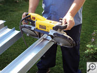Cutting the wall brace system for an i-beam foundation repair in Crosby