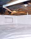 a sealed crawl space installation in Cloquet