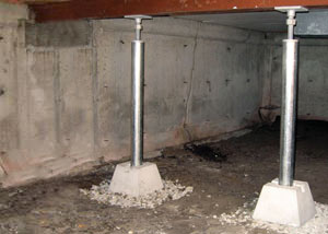 Crawl space jack post installation Hinckley