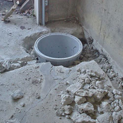 Placing a sump pit in a Ladysmith home