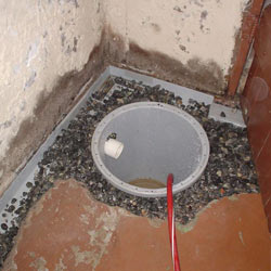 Installing a sump in a sump pump liner in a Bemidji home