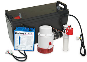 a battery backup sump pump system in Aitkin
