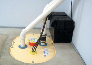Two Harbors installation of a submersible sump pump system