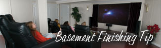 a waterproofed basement that has been finished into a family room in Pequot Lakes