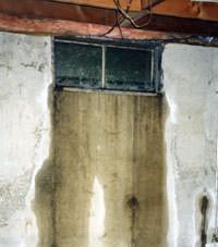 Flooding through basement windows in a Nisswa home.