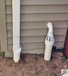 No-freeze basement drain discharge line in Rice Lake