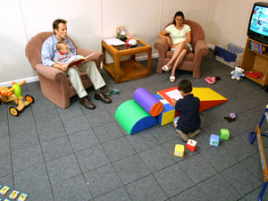 Waterproof basement flooring installed in a family room in Rice Lake, Minnesota and Wisconsin
