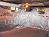 radiant heat barrier with vapor barrier for basement walls ready for finishing in Milaca