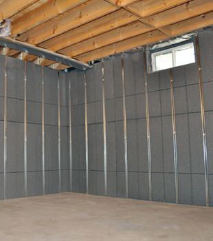 Installed basement wall panels installed in Virginia