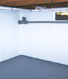 Bemidji, MN and WI wet basement wall covering that tucks into a perimeter drainage system